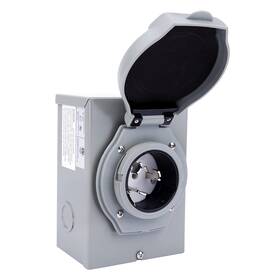 Aa Ignition Gwarv111 50 Amp Generator Inlet Box Nema Ss250p Power Waterproof Outlet Rv Outdoor