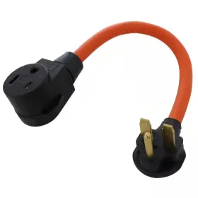 Ac Works 445036126172 1.5 Ft. Nema 6-30 3-prong Commercial Hvac Plug To 6-50 Welder Adapter