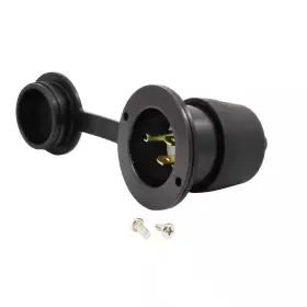 5-15p Ac Works 445056763791 15-amp 125-volt Nema Flanged Power Input Inlet With Weather Covers 5-15p Ac Works 445056763791 15-amp 125-volt Nema Flanged Power Input Inlet With Weather Covers