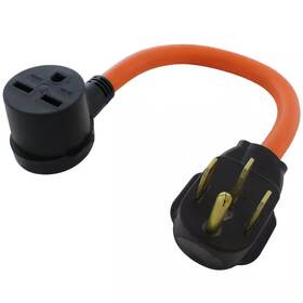 Ac Works 726084395237 1.5 Ft 14-50p 4-prong Range/generator Plug To 6-30r 3-prong 30 Amp 250-volt Hvac