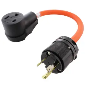 Wdl530650-018 Ac Works Connectors 1.5 Ft. 10/3 30 Amp 125-volt L5-30p Generator Locking Plug To 50 Wdl530650-018 Ac Works Connectors 1.5 Ft. 10/3 30 Amp 125-volt L5-30p Generator Locking Plug To 50