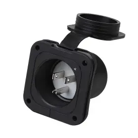 5-15p Acbroad 972325661812 Nema 15-amp 125v Flanged Power Inlet 15a With Waterproof Co