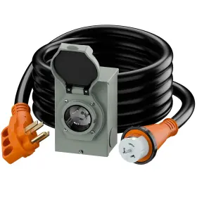 Ac0065 Acbroad Nema Ss 2-50p Waterproof Rv 50amp Power Inlet Box And Extension Cabl Ac0065 Acbroad Nema Ss 2-50p Waterproof Rv 50amp Power Inlet Box And Extension Cabl