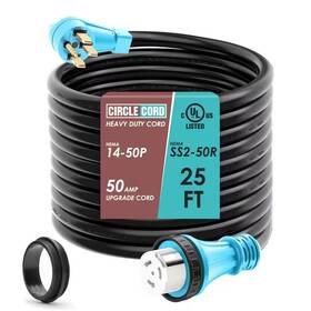 Bibivis 744759505866 50 Amp 25 Ft. Generator Cord With Locking Connector 6/3 8/1 Gauge Stw Wire 14-5
