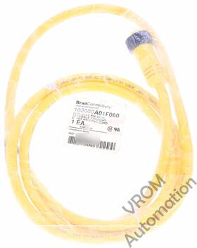 Brad Connectivity 102000a01f060-zjdk4sdy Surplus Sealed 102000a01f060 2p Straight Female Cordset 6ft