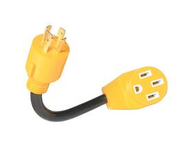 Camco 014717554220 12in 50a Power Grip Generator Adapter 125v 3750w Yellow