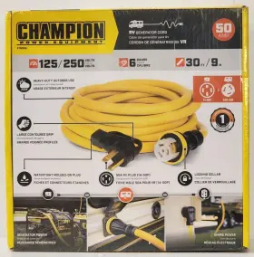 100828 Champion Power Equipment 30-foot 50-amp 125/250-volt Rv Generator Cord