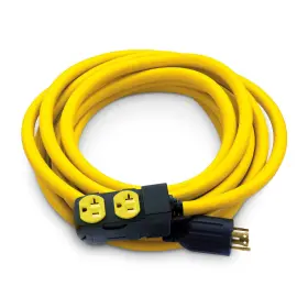 48043 Champion Power Equipment 705353971983 10 Gauge 25ft Black 4 Outlets Generator Extension