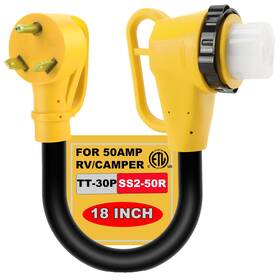 Cordmitpro Cp003h 30 Amp To 50 Rv Adapter With Twist Lock For Extension Cord And
