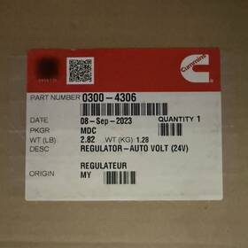 Cummins 0300-4306 Voltage Regulator 24v Generator Part