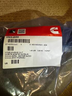 Cummins 0503-2055 Engine Out Hose