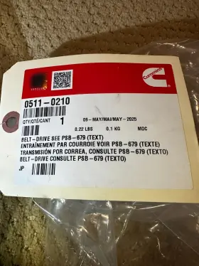 0511-0210 Cummins Belt For Onan 12.5kw Generator
