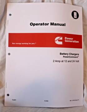 Cummins 901-0106 Onan Operator Manual Battery Chargers Powercommand 2a 12/24v
