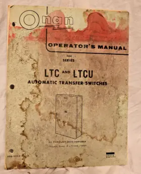 959-0003 Cummins Onan Operators Manual Ltc Ltcu Automatic Transfer Switch Ats Lt
