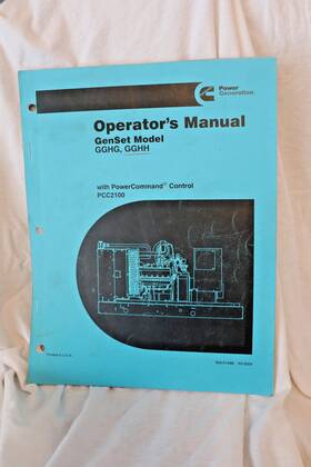 Cummins 962-0144 Onan Operators Manual Gghg Gghh Genset Model Generator O&m Gen