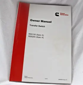 A045m928 Cummins Onan Owner Manual Rss100 Rss200 Transfer Switch Ats Literature
