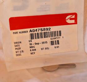 Cummins A047s892 Onan Key Enclosure Generator Set Transfer Switch Cabinet Genset