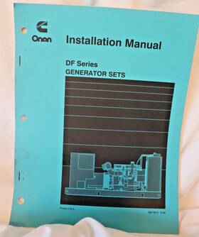Cummins Onan 960-0615 Installation Manual Df Series Generator Sets Gensets Lit