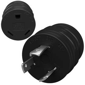 Elecan El-l530p-tt30r 30 Amp Rv Generator Plug Adapter 3 Prong L5-30p Twist-lock Power Conv
