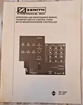 50r-1000 Ge Zenith Operation And Maintenance Manual Mx100 Microprocessor Control