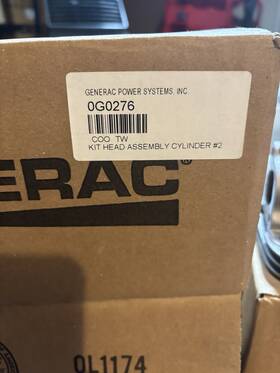 Generac 0g0276 Genuine Head Kit Assembly Cylinder #2 For Generator 0e9304