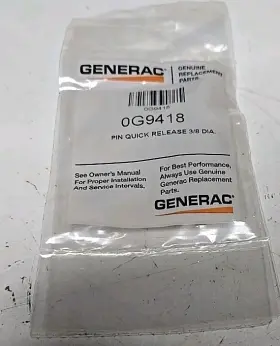 0g9418 Generac Qty 2 Quick Release Pin 3/8 Inch