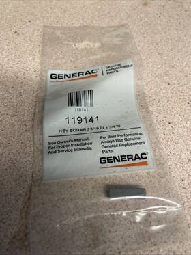Generac 119141 Key Square 3/16 Inch X 3/4