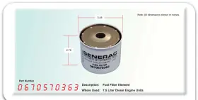 G0670570363 Generac Fuel Filter