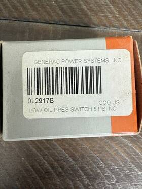 Generac Gen0l2917b Low Oil Pressure Switch 5 Psi No Oem Generator Engine Part