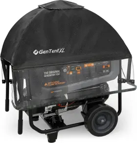 Gentent 705353546181 Xl Standard Generator Tent Cover Black For Open Frame Weatherproof Rain