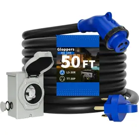 L3050-30p-135d Gloppers 30 Amp Generator Cord And Power Inlet Box 50ft Extension A L3050-30p-135d Gloppers 30 Amp Generator Cord And Power Inlet Box 50ft Extension A
