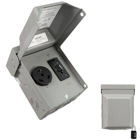 Hiitio Hds2-006 30 Amp Nema Tt-30r And 20 Wrtr Gfci Power Outlet Box 125 Volt Heavy Duty L