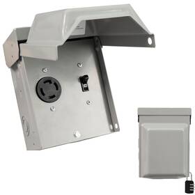Hiitio Hds2-010 20 Amp Wrtr Gfci With Switch Power Outlet Box 125 Volt Heavy Duty Lockable W