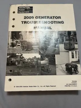 To103 Honda 2009 Power Equipment Generator Troubleshooting Manual