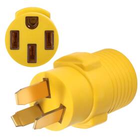 Inc. Vs-adp-50p-50r-ylw Nema 10-50p To 14-50r Adapter Plug 50 Amp Generator Connector