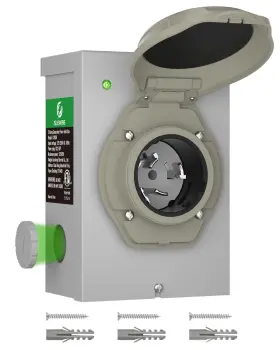 Isle-eb-ss250p-06 Islewire 50 Amp Generator Power Inlet Box Predrilled Nema Ss250p 4prong Twist Lo