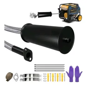 Jindouzi 445056668607 Generator Exhaust Extension Silencer Kit Muffler Hose Silence