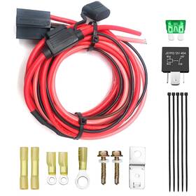 Junruo 754552618854 Fuel Pump Wiring Harness Kit 40 Amp Relay Bypass Waterproof 12v Switch