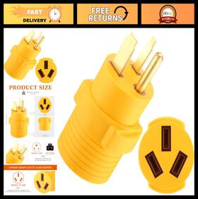 Kanayu Wae-kanayu-2225 50amp Nema 6-50p To 10-50r Welder Stove Adapter 3 Prong Male