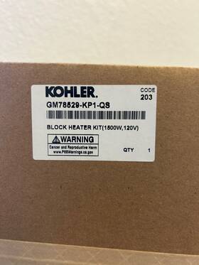Kohler Gm78529-kp1-qs Generator Block Heater Kit For 38kw-60kw Liquid Cooled Rcl Generators