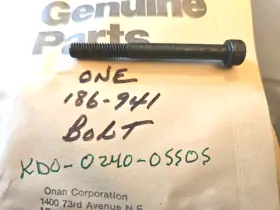 Kd0-0240-05505 Komatsu Qty-9 Bolt Onan 186-0941 9 Pc Lot