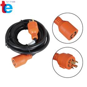 Labwork Tr55258 30 Amp 15 Ft Nema L14-30 4 Wire 10 Gauge 125/250v Generator Power Cord Adapter