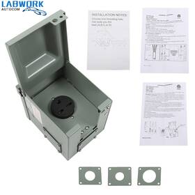 Labworkauto La1589616cm 30 Amp 3 Prong Nema 6-30r Welding Power Outlet Box Panel 250 Volt
