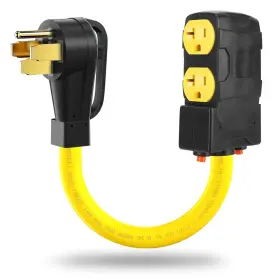 4x5-15r Lavandino 14-50p/4x5-15r 50 Amp To 110 Rv Generator Adapter Cord 4 Prong 220v 110v Adapt