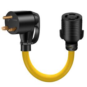 Lazmumi Adp-tt30-001 30 Amp Generator Transfer Switch Adapter Cord Heavy Duty Stw 10 Gauge Nema T