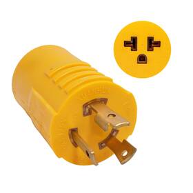 Lazmumi Adpp151-2 Generator Adapter Plug Nema L5-30p Male To 5-15r/5-20r Female Rv Genera