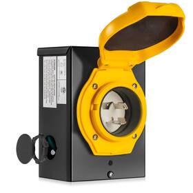 Lazmumi Ch20250007 30 Amp Generator Power Inlet Box Nema L5-30p 125v 3750 Watts Bo
