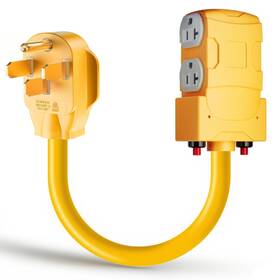 Lbsc Xn520r-a1 50a To 20a Rv Adapter Nema 14-50p 4 X 5-20r/15r Power Splitter 1.5ft