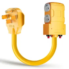Xn520r-a1 Lbsc 50a To 20a Rv Adapter Nema 14-50p 4 X 5-20r/15r Power Splitter 1.5ft