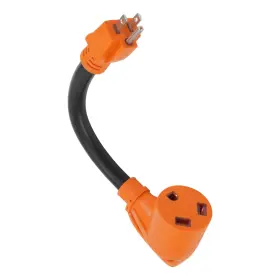 Tt-30r Maxpeedingrods Kt46ue Rv Power Adapter Cord 15amp To 30amp Nema 5-15p Heavy Duty 10 Awg